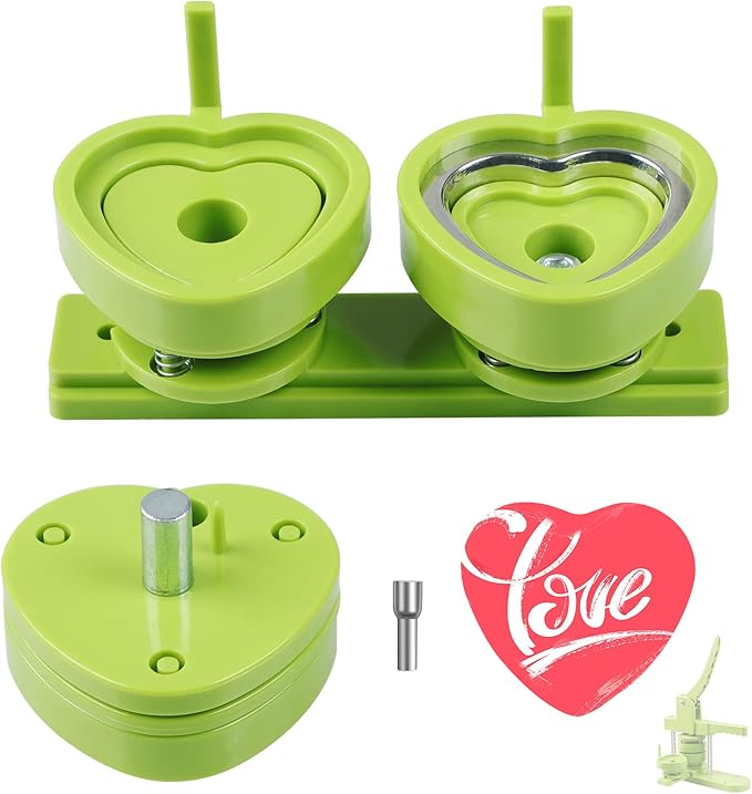 Happizza heart-shaped interchangeable button press mold