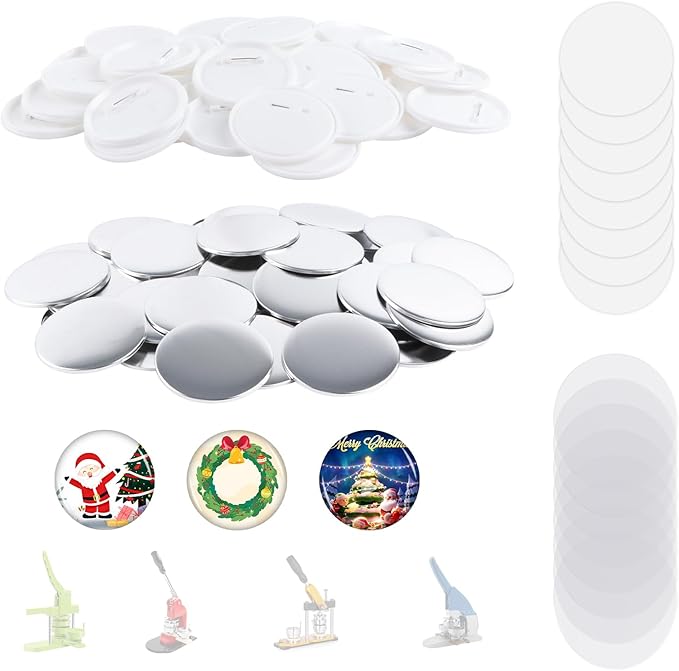 MK.Bear 100 sets of 3 inch pin-back button parts